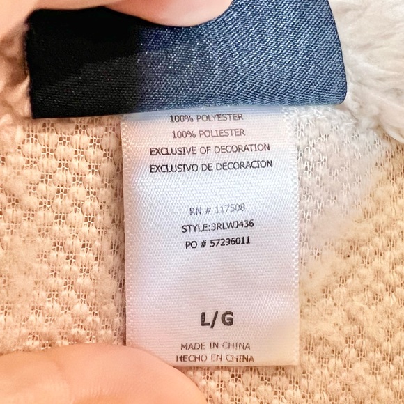 REEBOK Mock Neck 1/4 Zip Sherpa Sweatshirt. Size Large - Picture 9 of 9